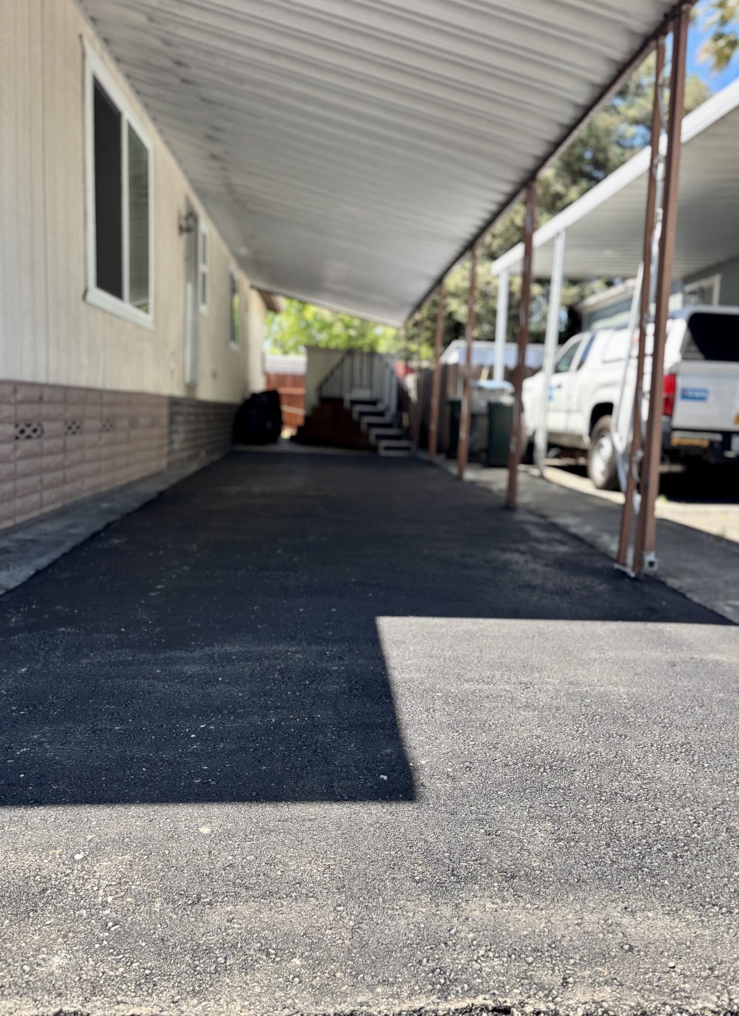 before photo of the worn surface