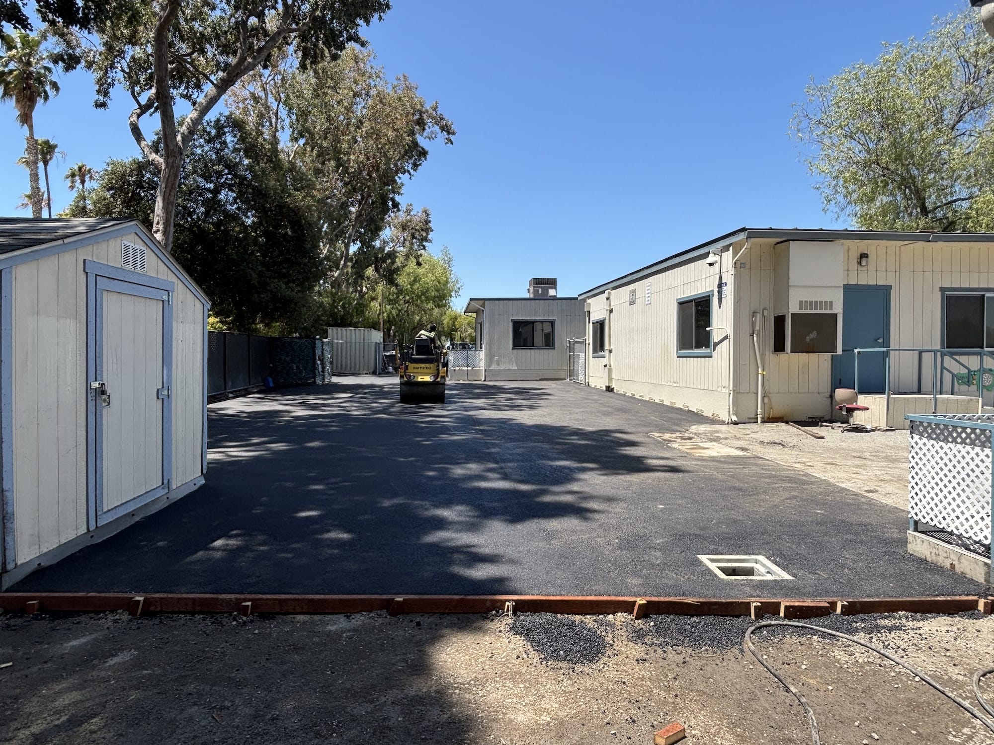 after photo, wide shot of the finished pavement