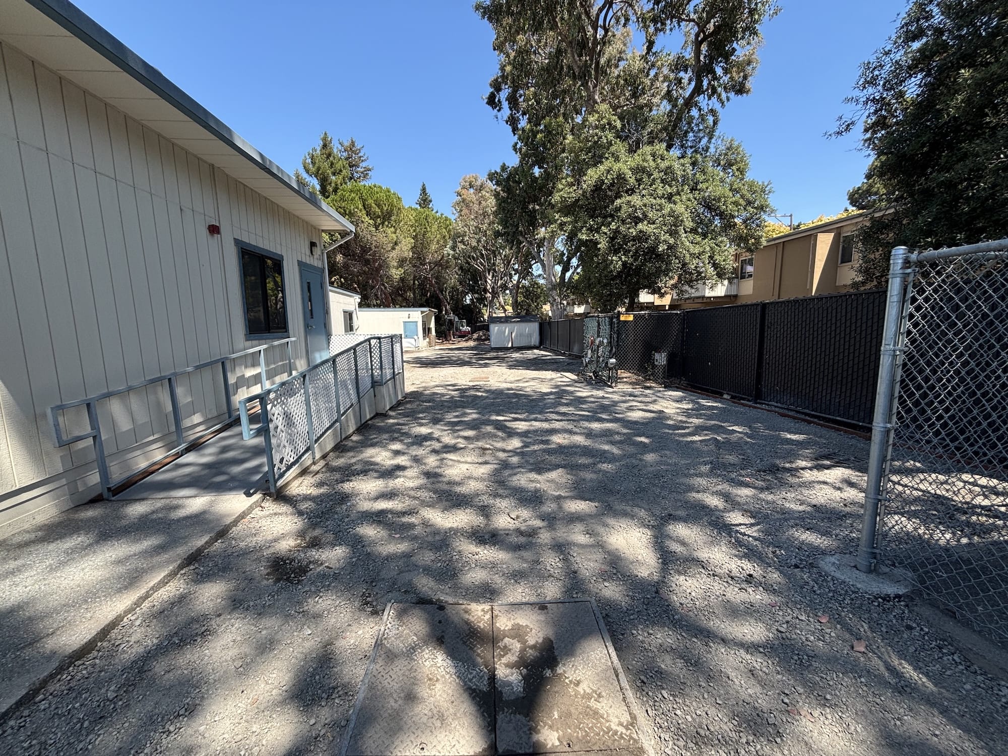 before photo of the aging pavement