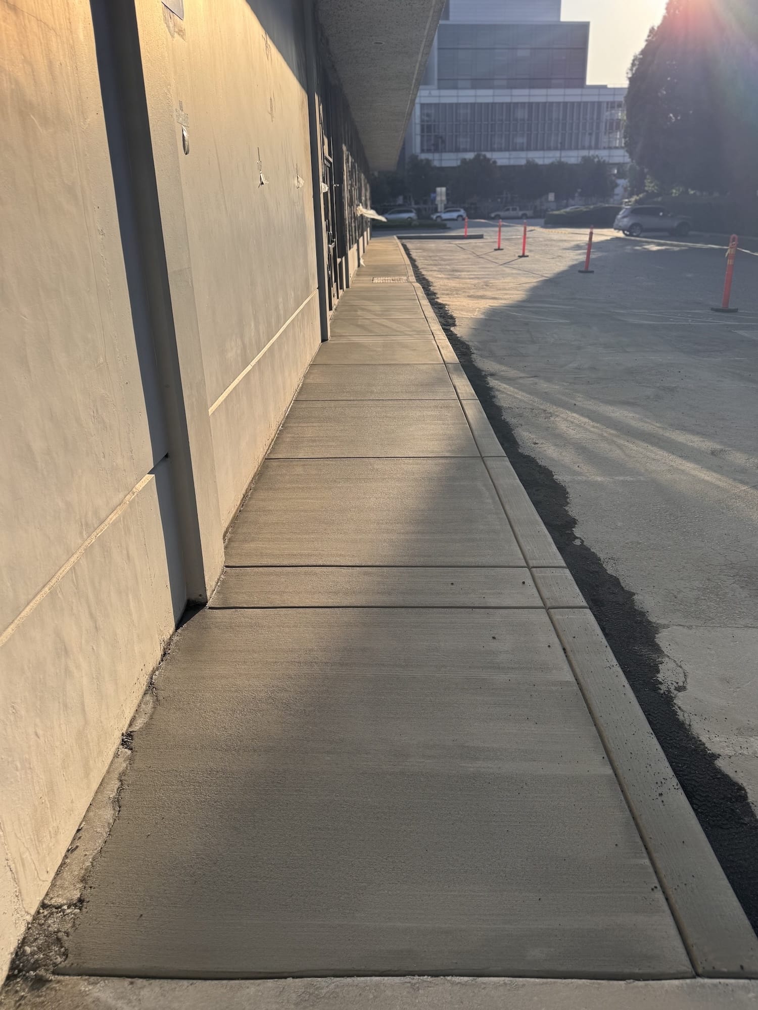 after photo of the completed parking area and entrance