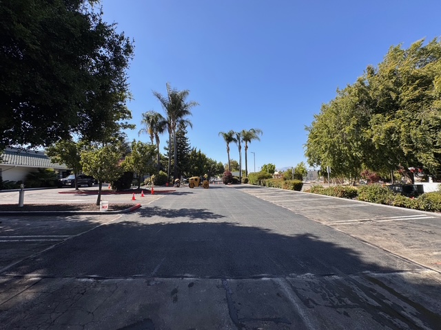 after photo, wide shot of completed lot