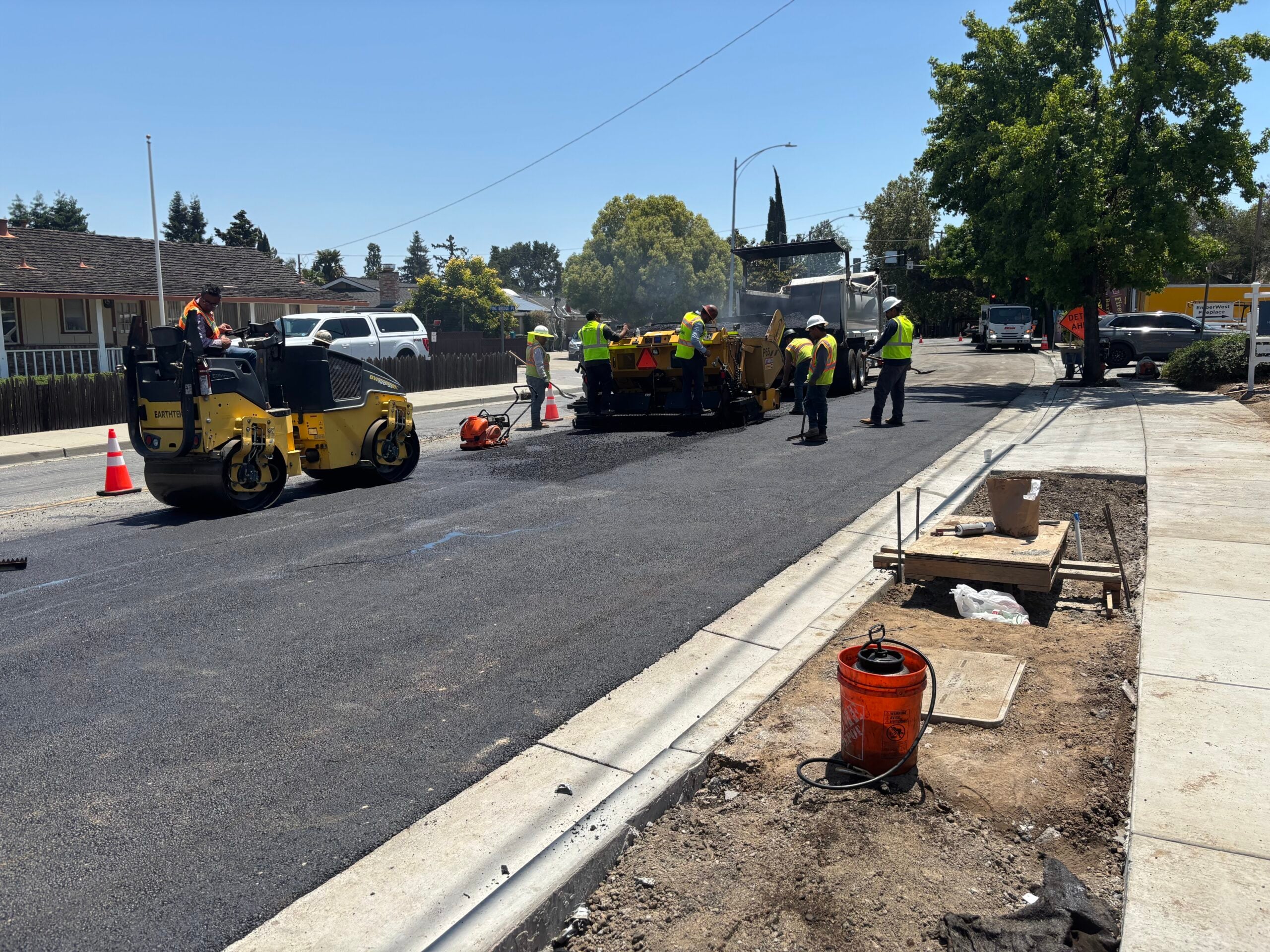 after photo, wide shot of completed lot