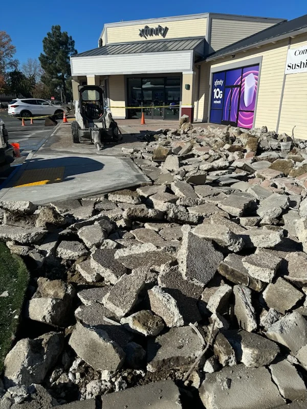 grading equipment shaping the sub-base