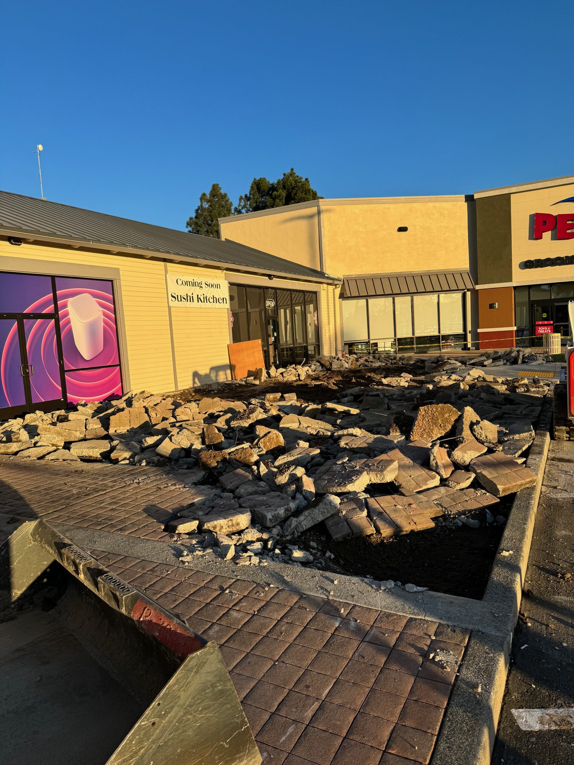 before photo showing the existing surface or prepared site