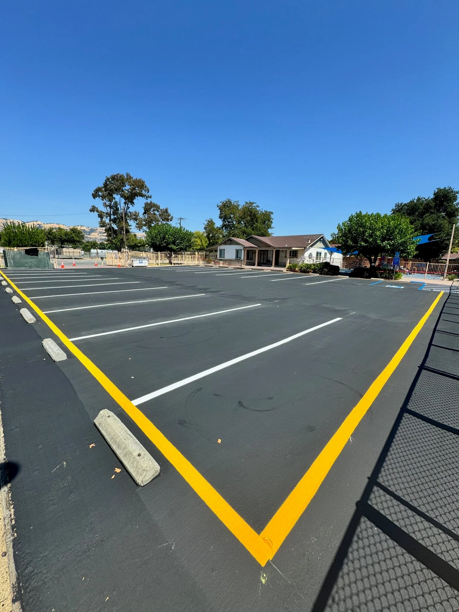 after photo, wide shot of completed lot